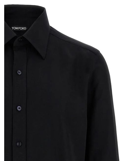 Tom Ford Tailored Lyocell Shirt in Black für Herren