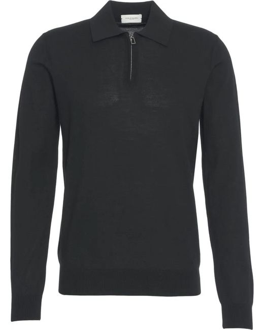 Paolo Pecora T-Neck Sweater in Black für Herren