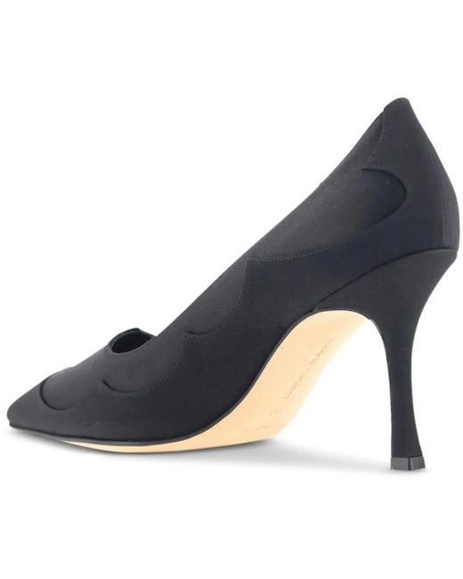 Manolo Blahnik Black Fabrakahi 90 Pumps