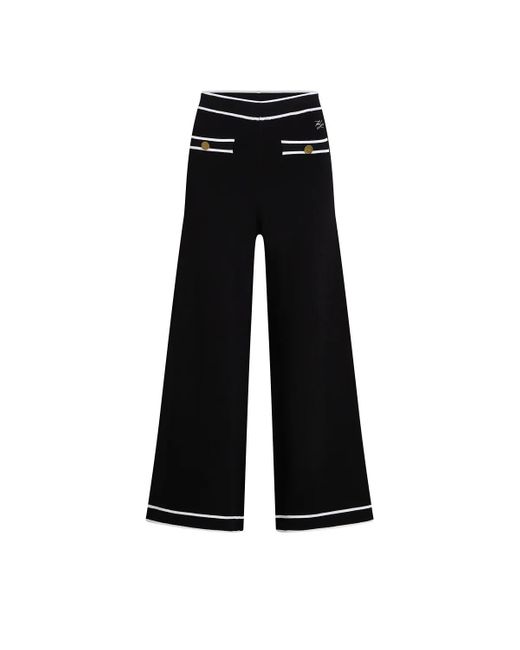 Karl Lagerfeld Black Karl Essential Strick-Culottes