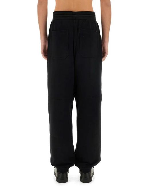Helmut Lang Drawstring Waist Pants With Relaxed Fit in Black für Herren