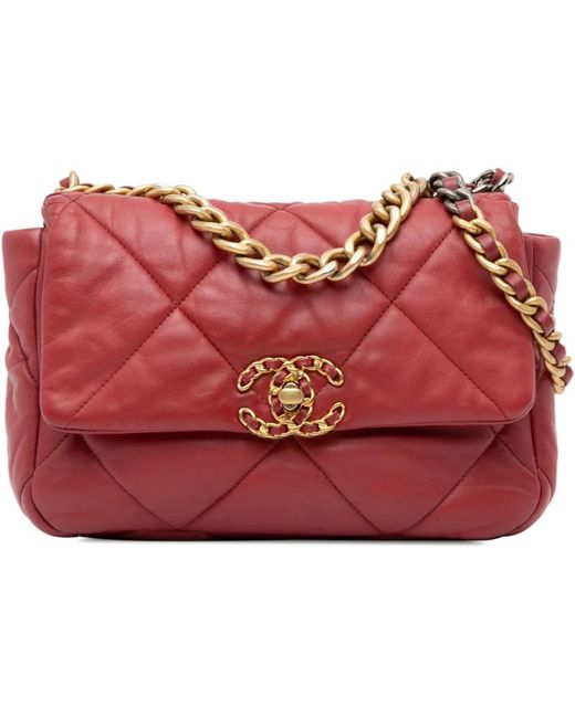 Chanel Red Hobo Bags
