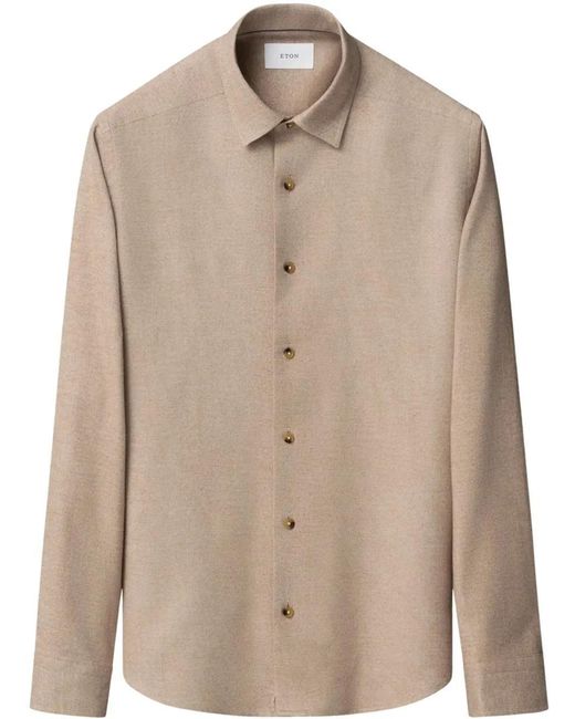 Eton of Sweden Lange Mouw Overhemden 100014457 in Natural für Herren