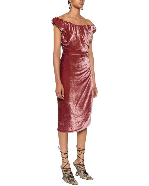 Vivienne Westwood Red Ginnie Amber Dress Peony
