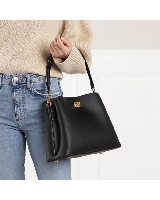 coach willow leather tote