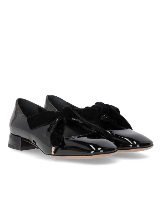 A. BOCCA Mary Jane Ballet Flat With Bow in het Black