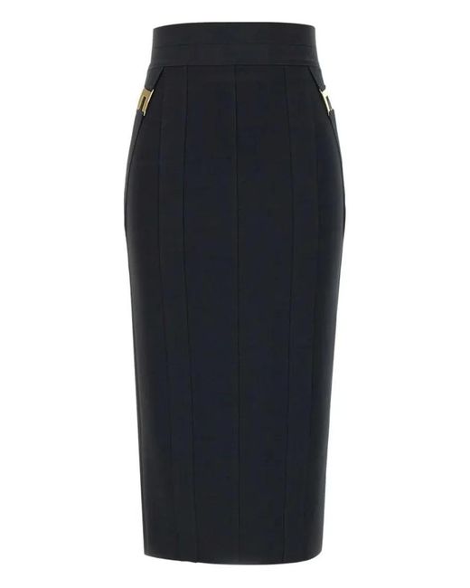 Elisabetta Franchi Blue High-Waisted Skirt