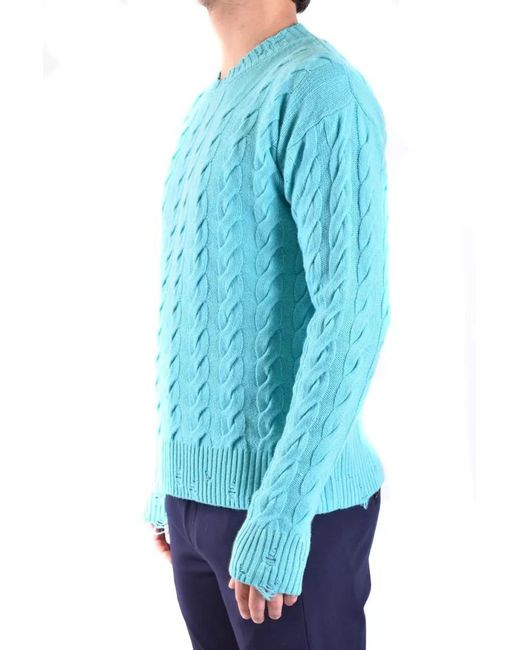 Laneus Cable Knit Sweater in Blue für Herren