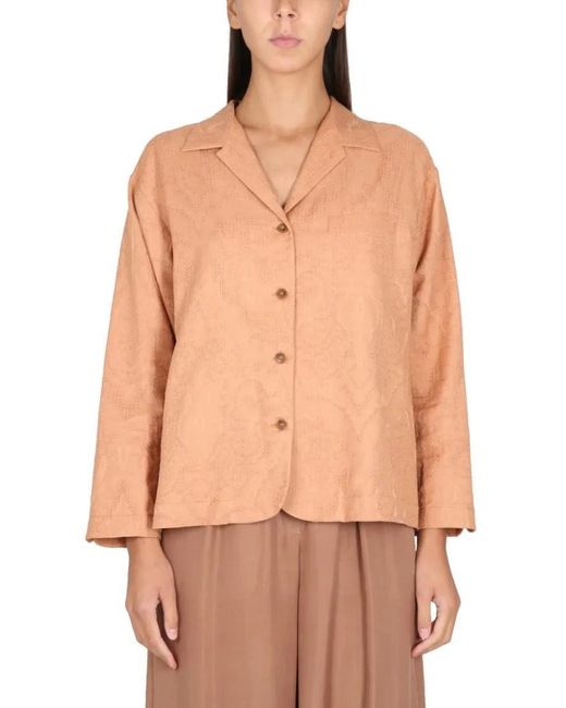 Alysi Pink Ajoure' Jacket With Notched Lapels And Button Clos