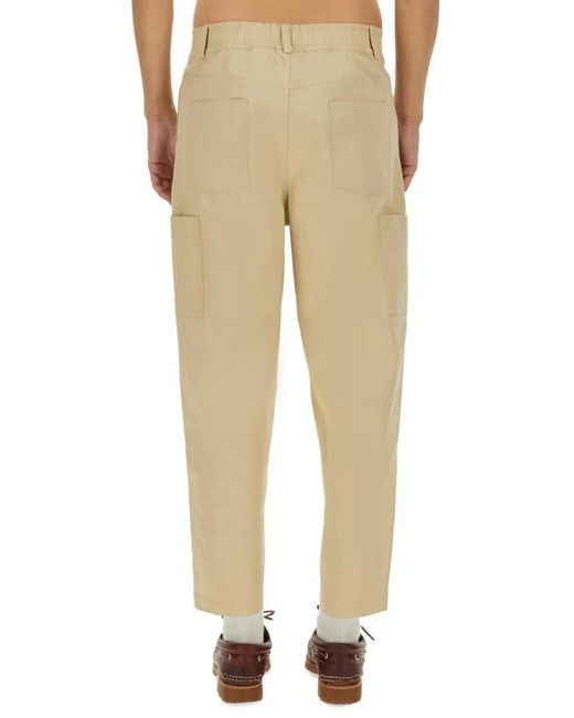 Drole de Monsieur Relaxed Fit Cropped Pants With Tapered Leg in Natural für Herren