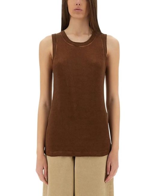 Uma Wang Brown "Ti" Top