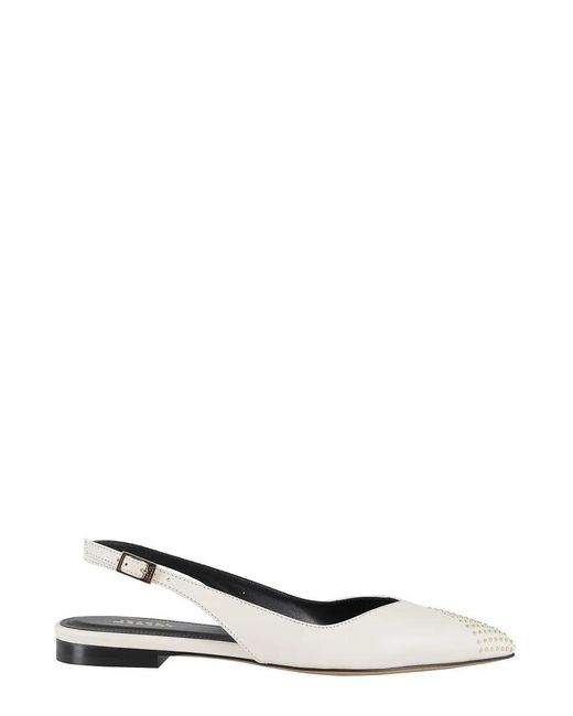 Isabel Marant White Branee Slingback