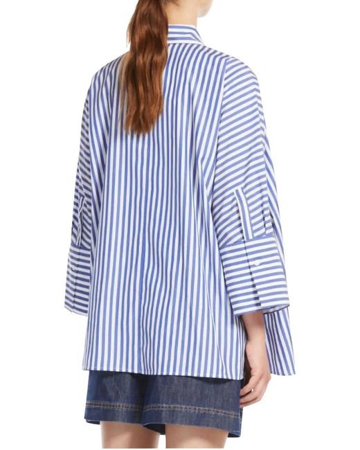 Max Mara Blue Weekend Blouses Lichtblauw 2515111092600