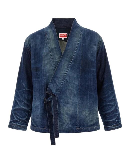 KENZO Kimono Jacket in Blue für Herren