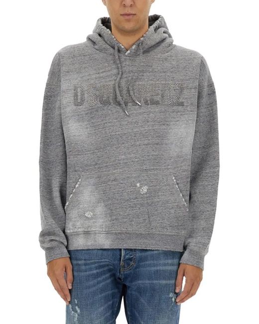 DSquared² Relaxed Fit Sweatshirt in Gray für Herren