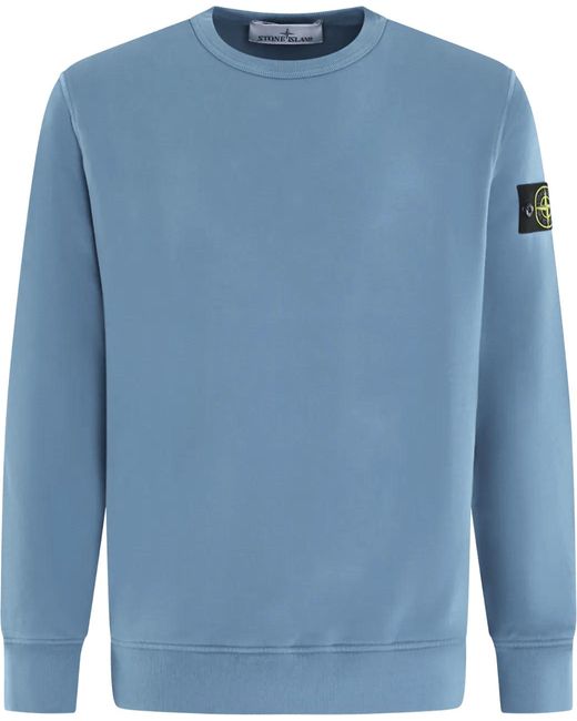 Stone Island Logo-Patch Sweater Blauw in Blue für Herren