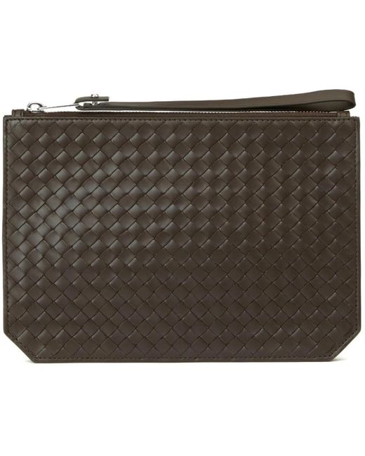 Bottega Veneta Black Intrecciato Piccolo Standing Pouch
