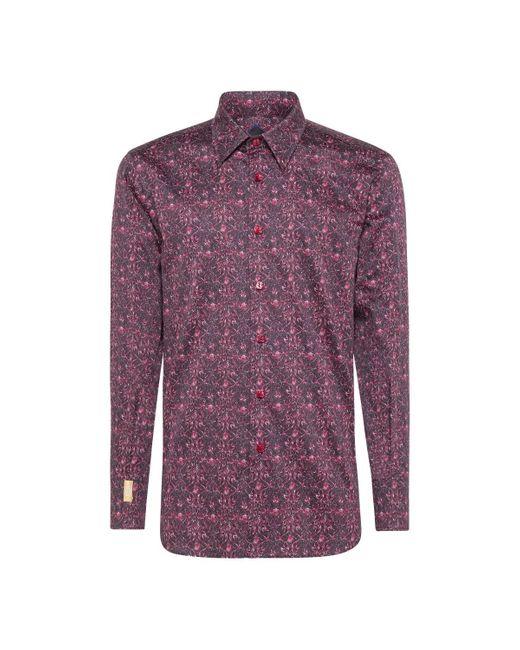 Billionaire Hemd Slim Fit Crest in Purple für Herren