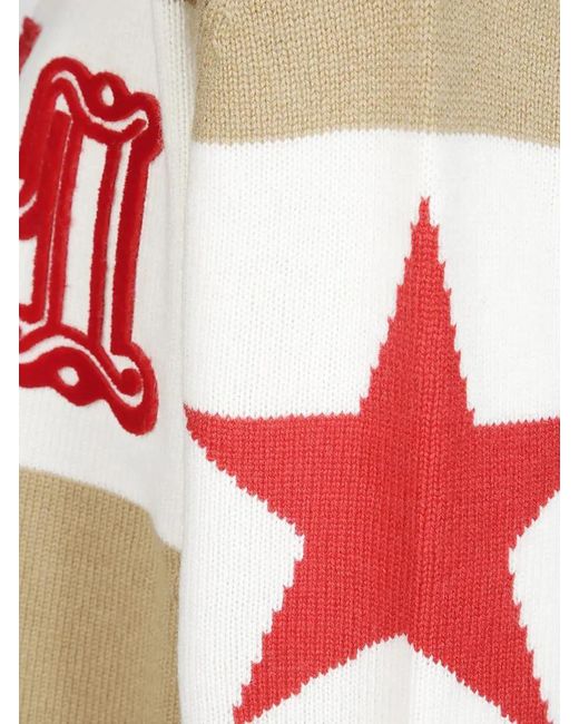 Max Mara Red Dirce Jersey 1951 Stripes Sweater