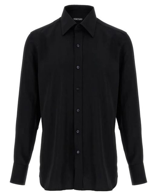 Tom Ford Tailored Lyocell Shirt in Black für Herren