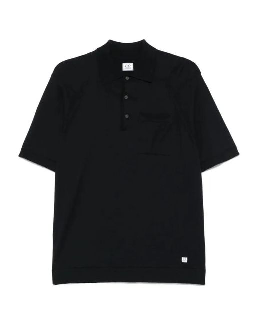 C P Company Midnight Cotton Polo Shirt in Black für Herren