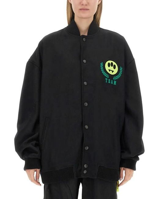 Barrow Playful Graphic Oversized Jacket in Black für Herren