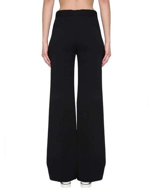 Stella McCartney Black Wide-Legged Tailored Pants With Zipper And Hook Cl