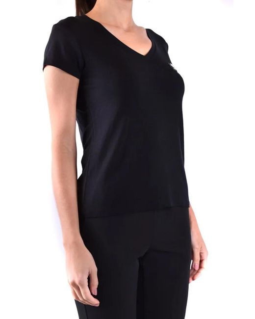 Philipp Plein Black V-Neck Cotton T-Shirt With Iconic Logo Detail And