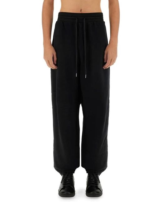 Helmut Lang Drawstring Waist Pants With Relaxed Fit in Black für Herren