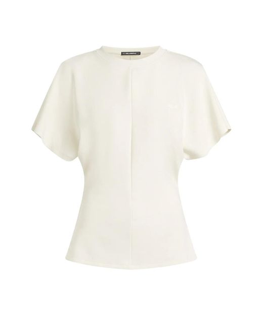 Karl Lagerfeld White Fliessendes T-Shirt