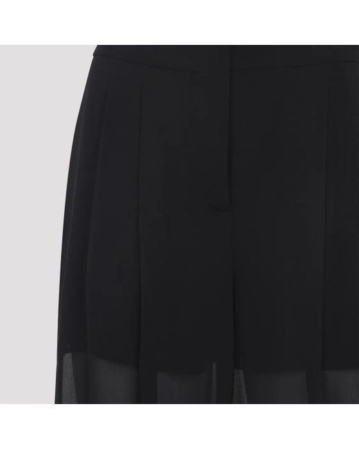 Alberta Ferretti Black Seidige Schwarze Hose Eleganter Stil