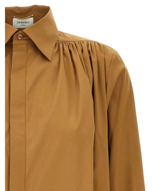 Saint Laurent Brown 'Sx07' Blouse