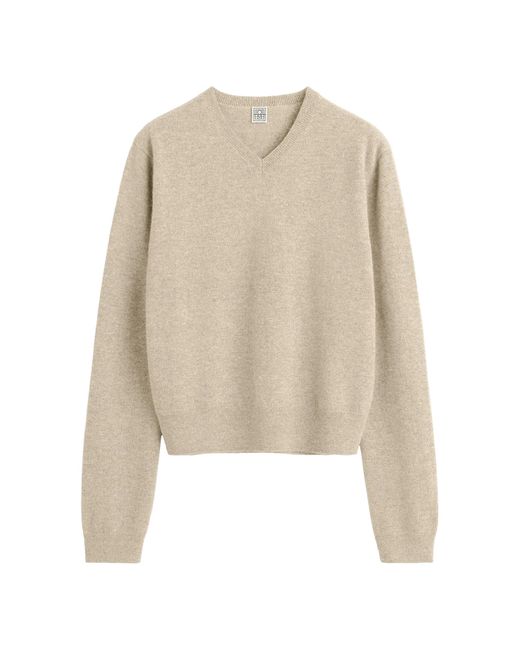 Totême  Natural Pullover Mit V-Ausschnitt