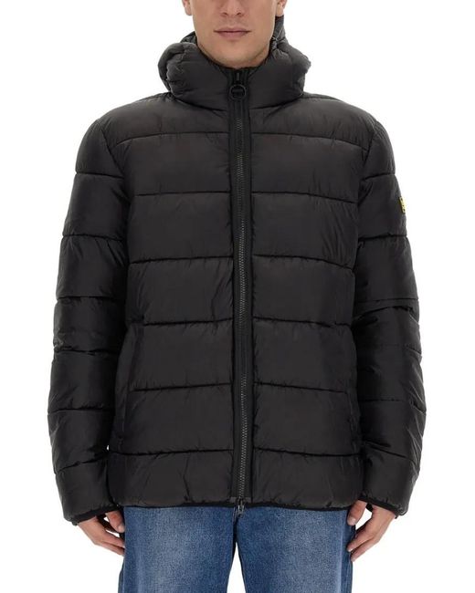 Barbour Quilted Bobber Jacket With Hood in Black für Herren