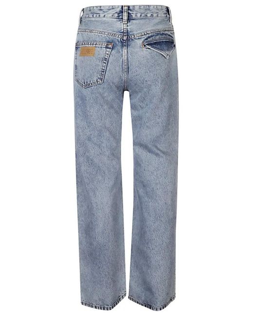 MM6 by Maison Martin Margiela Blue Light Washed Denim 5-Pocket Pants