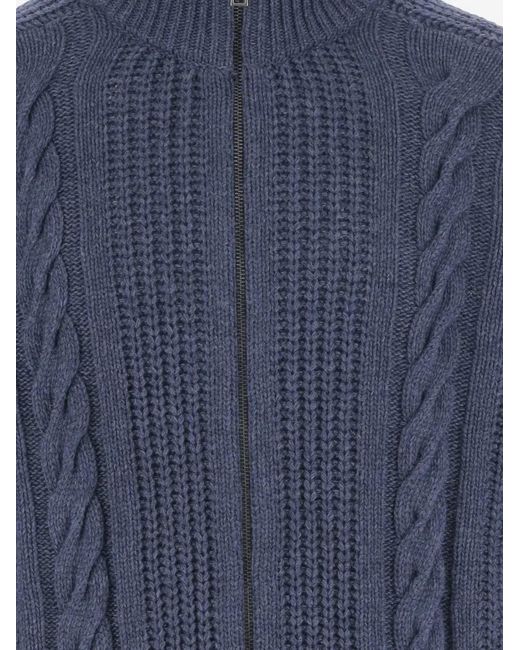 Tagliatore Godfrey Wool Blend Sweater in Blue für Herren
