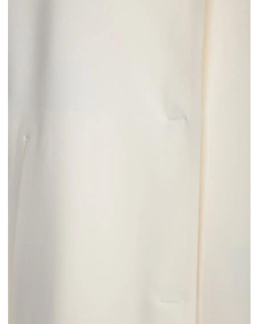 Herno White Ivory Outerwear Coat With Classic Collar