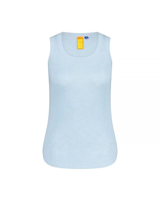No Name Blue Top Mia Aus Baumwollripp