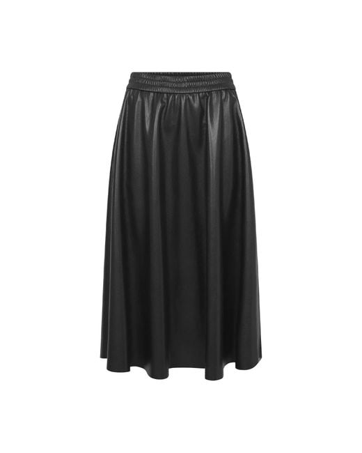 RAFFAELLO ROSSI Black Midirock Smea Aus Lederimitat