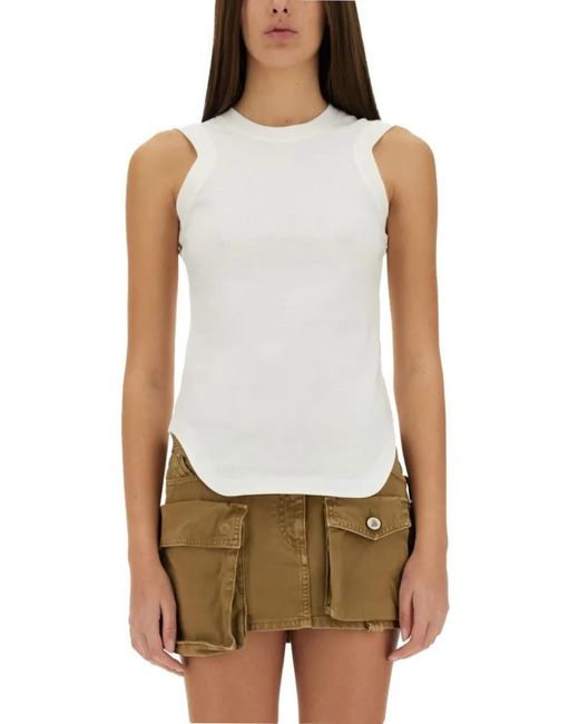 The Attico White Tank Top "Reese"