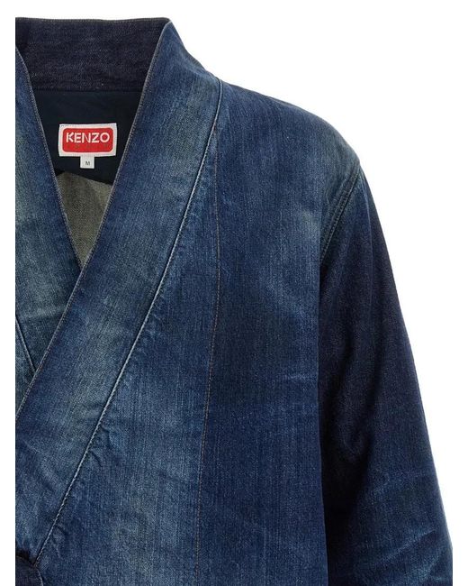 KENZO Kimono Jacket in Blue für Herren