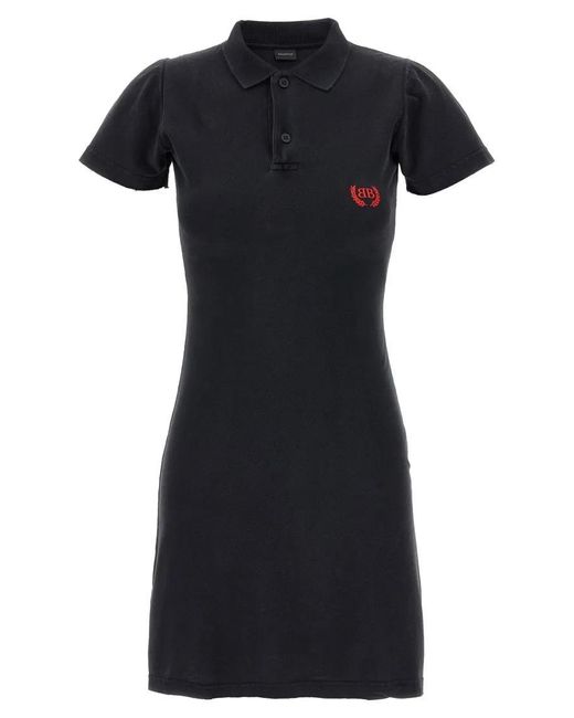 Balenciaga Black 'Laurel Classic' Polo Dress