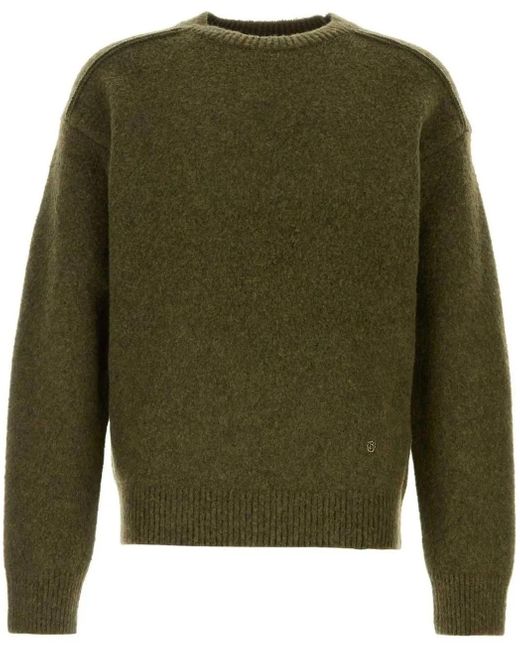 Burberry Green Wool And Cashmere Sweater