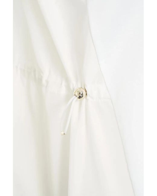 Herno White T-Shirt With Waist Drawstring