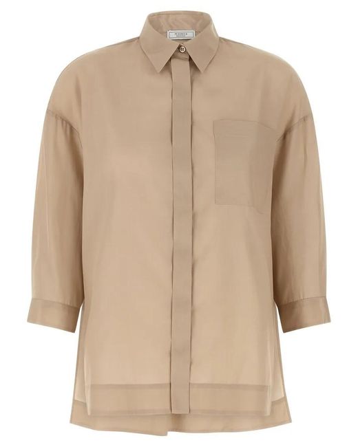 Peserico Natural Asymmetric Hem Shirt