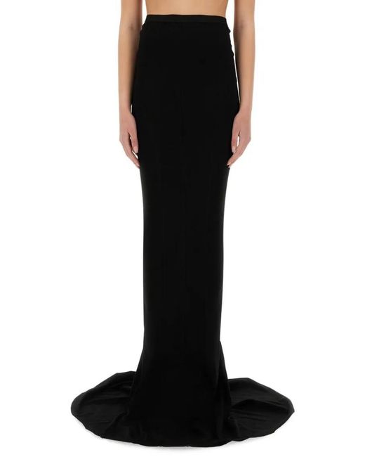 Rick Owens Black "Lido" Maxi Skirt