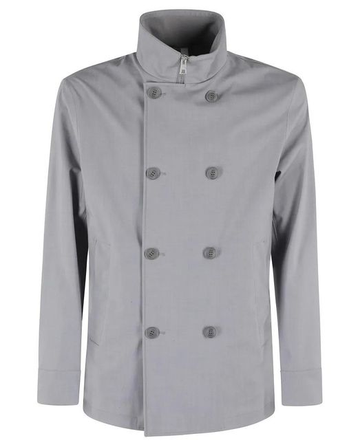 DUNO Double Breasted Superlight Wool Blend in Gray für Herren