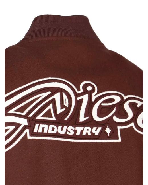 DIESEL Shawl Collar Bomber Jacket – in Brown für Herren
