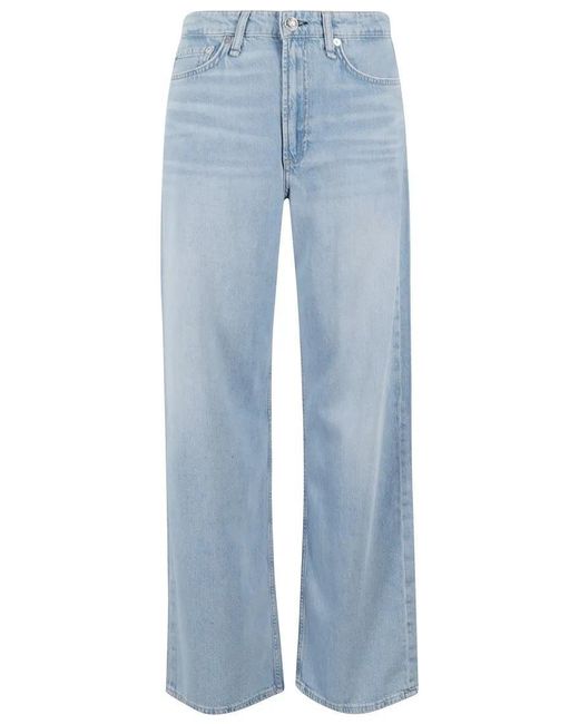 Rag & Bone Blue Logan Featherweight Logan Mid Rise