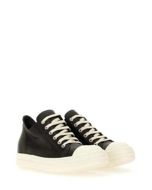 Rick Owens Black Low-Top Sneaker